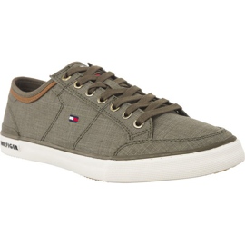 Tommy Hilfiger Core Material Mix tenisica Dusty Olive zelena