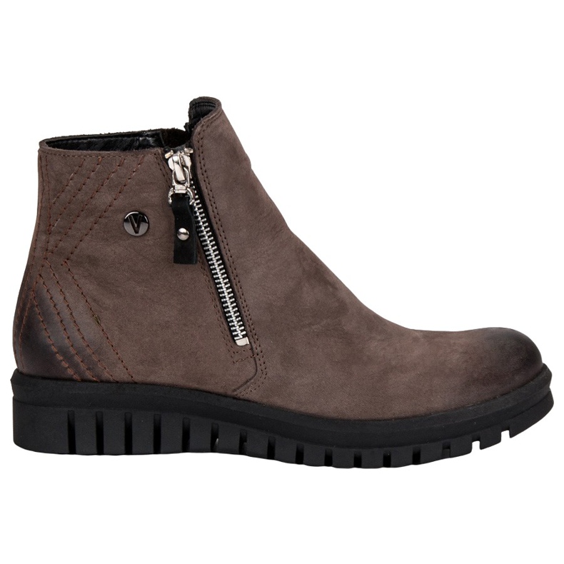 Niske čizme na VINCEZA patentnom zatvaraču smeđa