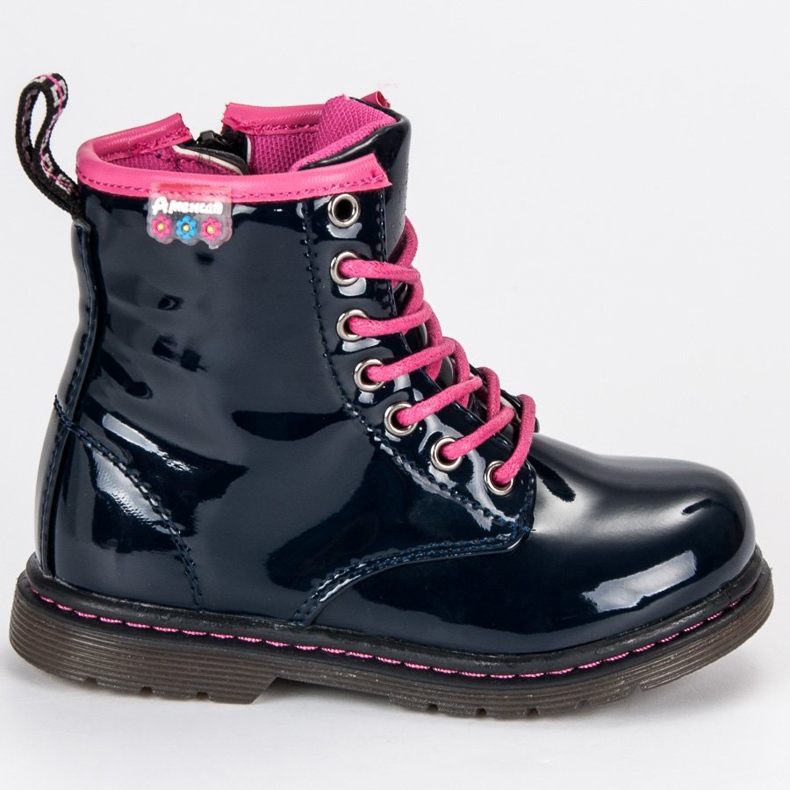 American Club Lakirani američki čizme plava