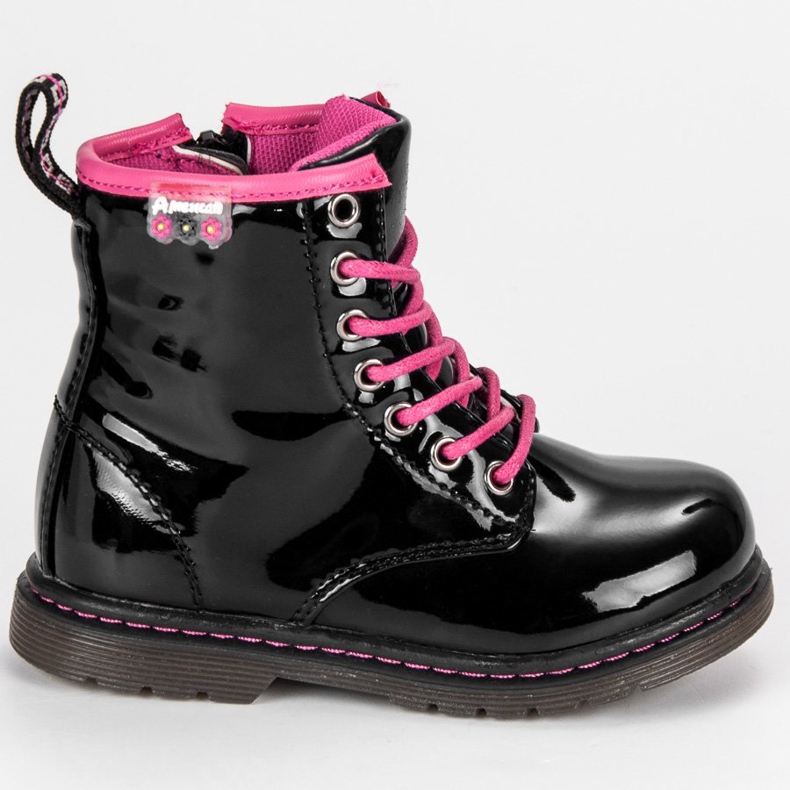 American Club Lakirani američki čizme crno