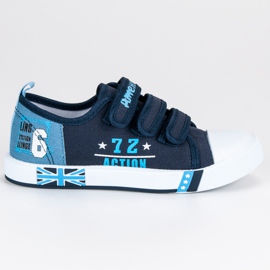 American Club Mornarske tenisice od Velcro plava