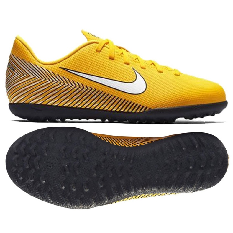 Nogometne cipele Nike Mercurial Vapor 12 Club Neymar Tf Jr AO9478-710 žuta boja žuta boja