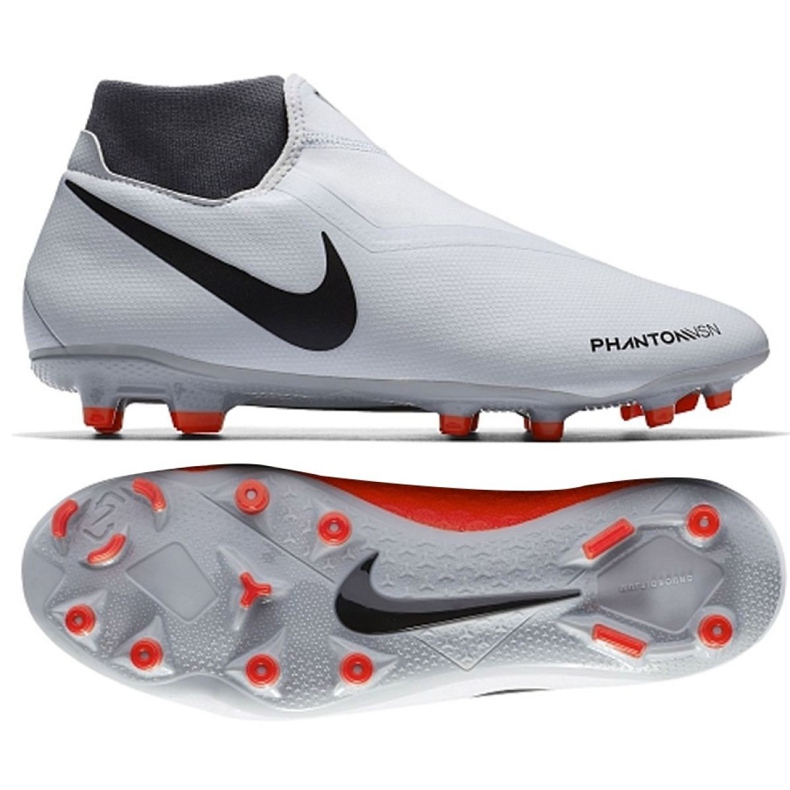 Nogometne cipele Nike Phantom Vsn Academy Df Fg M AO3258-060 siva raznobojna