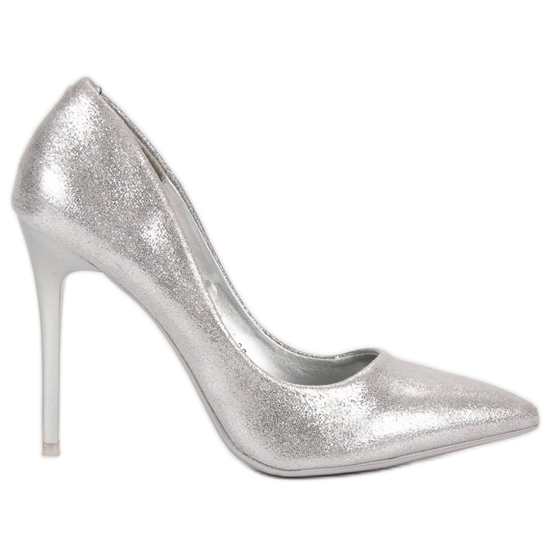 VINCEZA Srebrne potpetice siva