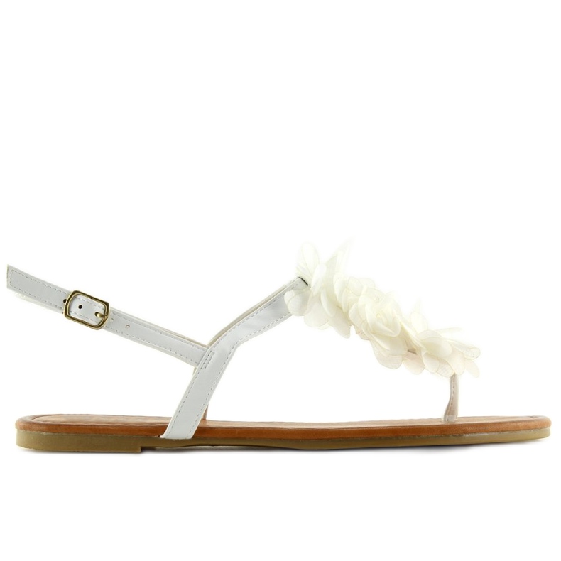 Bijele sandale s cvijećem CK36P Bijele bijela
