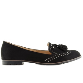 Crne ženske mokasinke 22-05 Crne crna