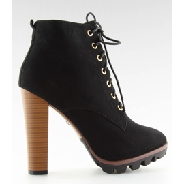 Crne čizme na visoku petu na štikle 118-1 crna