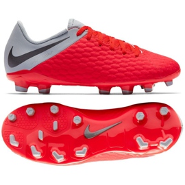 Nike nogometne cipele Hypervenom Phantom 3Academy Fg Jr AJ4119-600 crvena narančaste i crvene