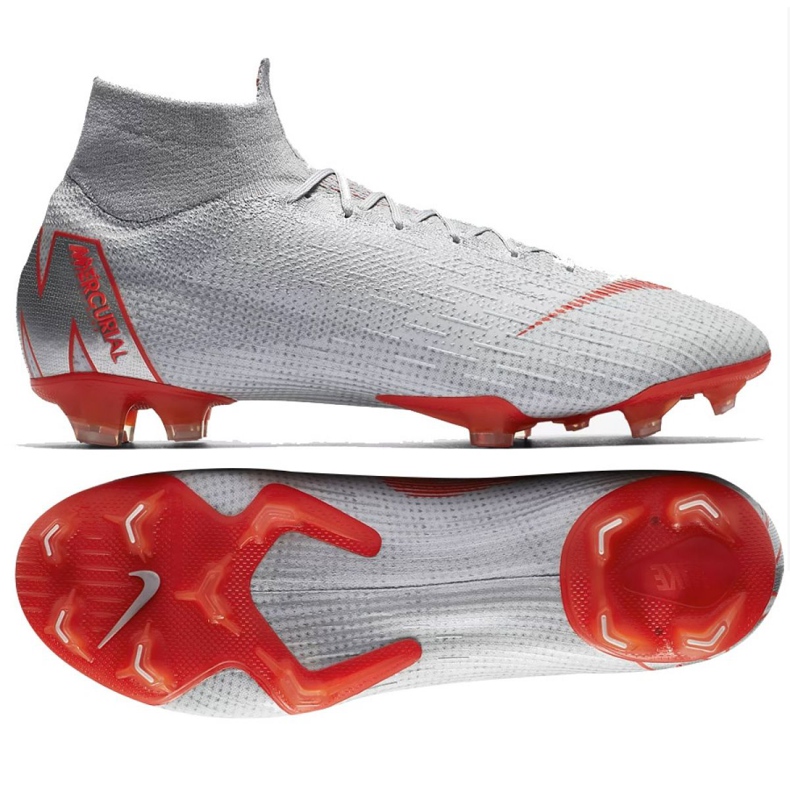 Nogometne cipele Nike Mercurial Superfly 6 Elite Fg M AH7365-060 siva crvena