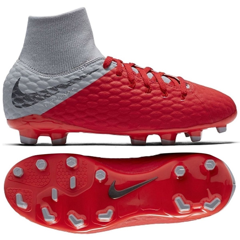 Nogometne cipele Nike Hypervenom Phantom 3 Academy Df Fg Jr AH7287-600 crvena crvena