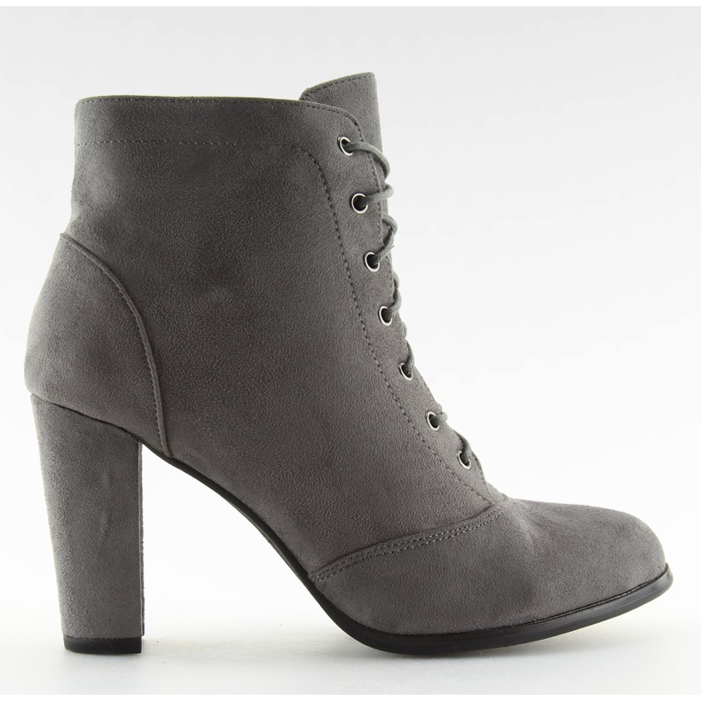 Čizme na stabilnu petu sive JA161 sive siva
