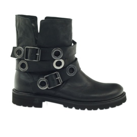 Prugaste čizme ukrašene Badura krugovima crna