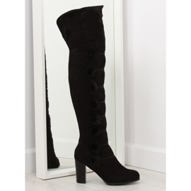 Crne mušketirske čizme FC-H115 Crne crna