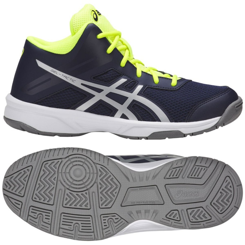 Asics Gel Tactic Mt Gs Jr C732Y-400-400 cipele za odbojku raznobojna mornarsko plava