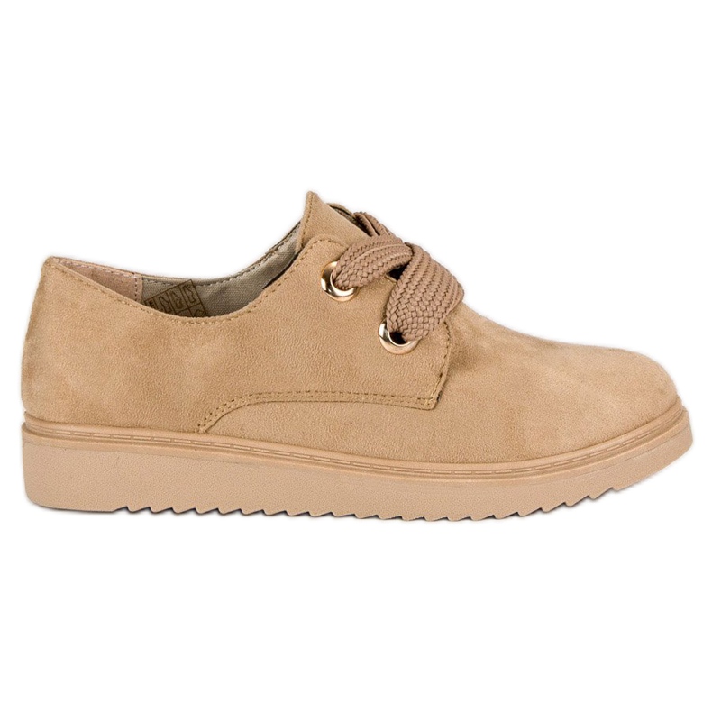 Suede tenisice na vezanje smeđa