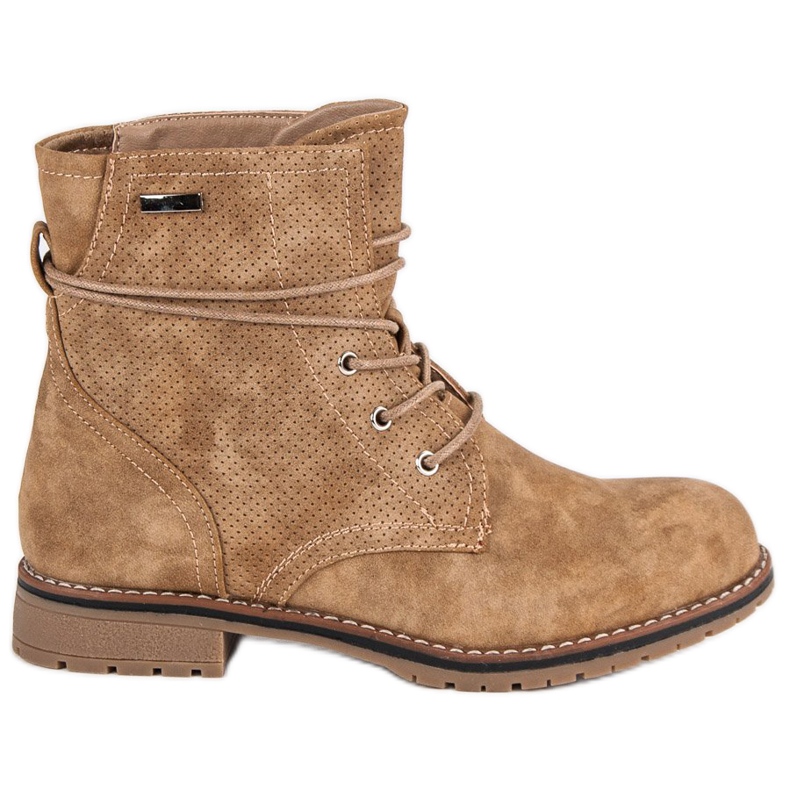 Juliet Deve čizme s ravnim potpeticama smeđa