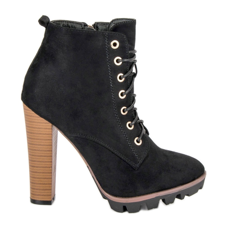 Crne zavezane gležnjače crno