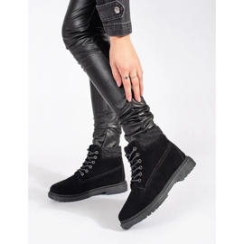 Original Walkman Shoes Crne kožne čizme crna