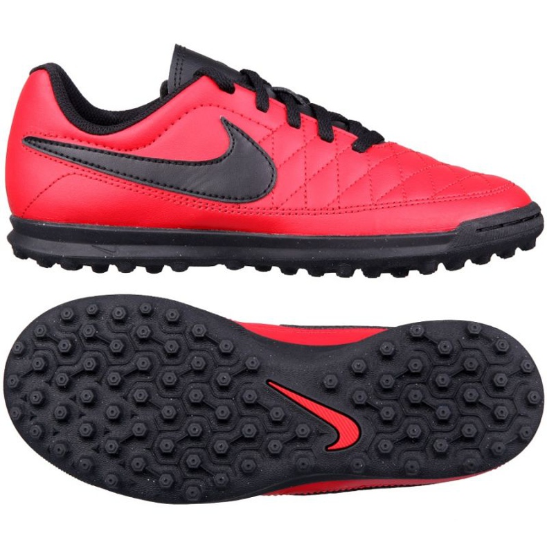 Nike Majestry Tf Jr AQ7896-600 nogometne cipele crvena crvena