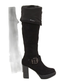 Crne čizme na platformu 862-GG Crne crna