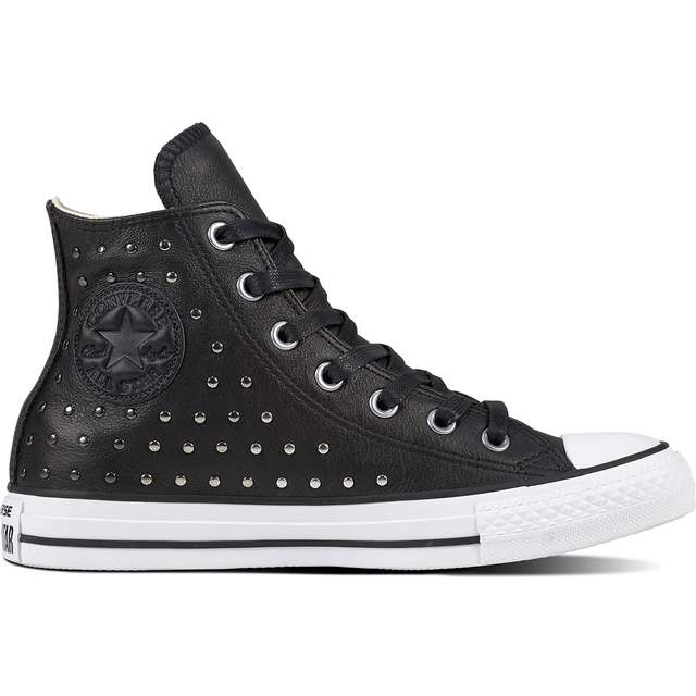 Converse Chuck Taylor All Star koža Crna crna Srebrna crno