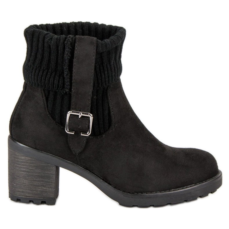 Seastar Čizme s visokom potpeticom od antilopa crno