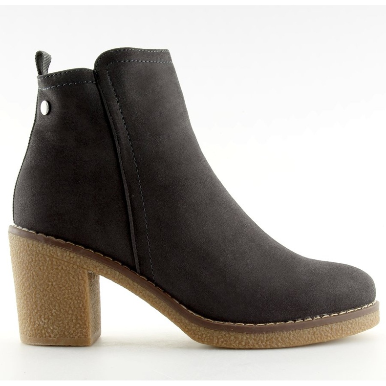 Sive čizme s visokim potpeticama 7B670 Siva