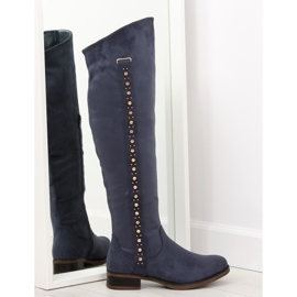 Čizme preko koljena, tamnoplava 990-PG plava
