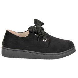 Tenisice na vezicu od antilopa crna