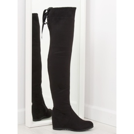 Crne čizme na klin 168-139 crne crna
