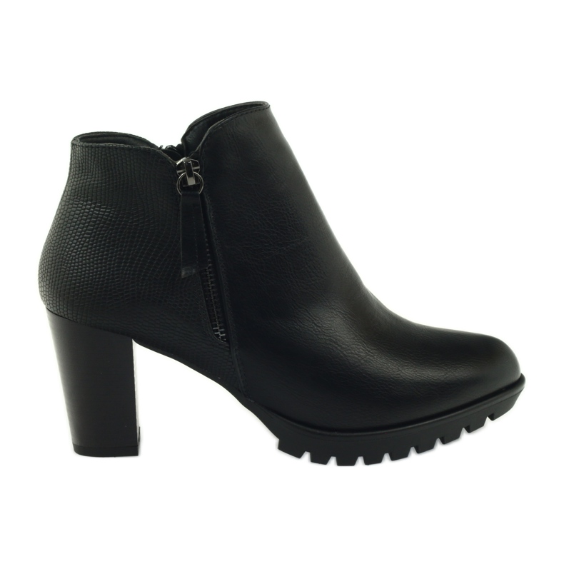 M.Daszyński Čizme na stupu crne 1708 crno