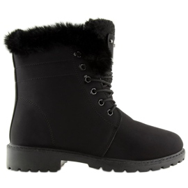 Crne izolirane drvene čizme BL137P Crne crna