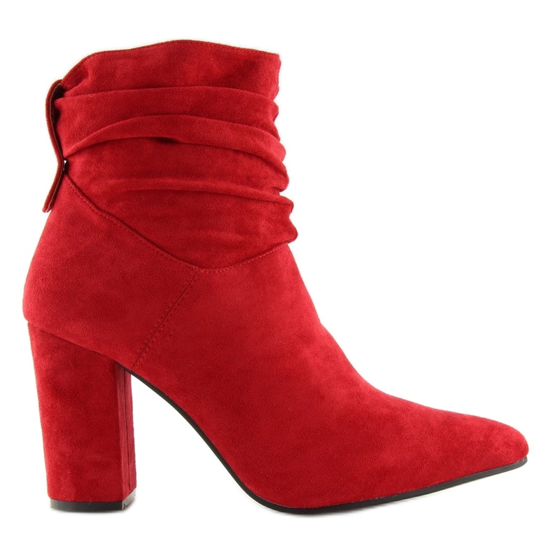 Crvena Čizme sa širokim potpeticama NC781 Crvena