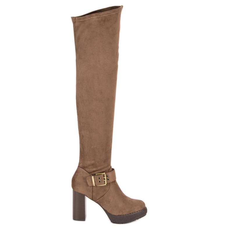 Super Me Mušketirske čizme na postu smeđa