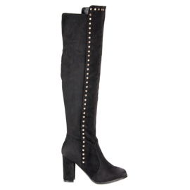 Elegantne čizme od bedra od antilopa VINCEZA crna