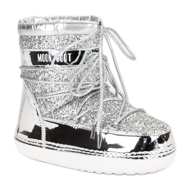 Modne srebrne čizme za snijeg siva