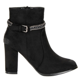 Vinceza Čizme na visoku petu od antilopa iz VINCEZE crno