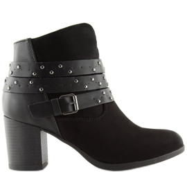 Čizme na stabilnoj peti crne G-36 crne crna