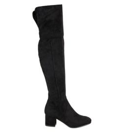 Seastar Čizme preko koljena od antilopa crna