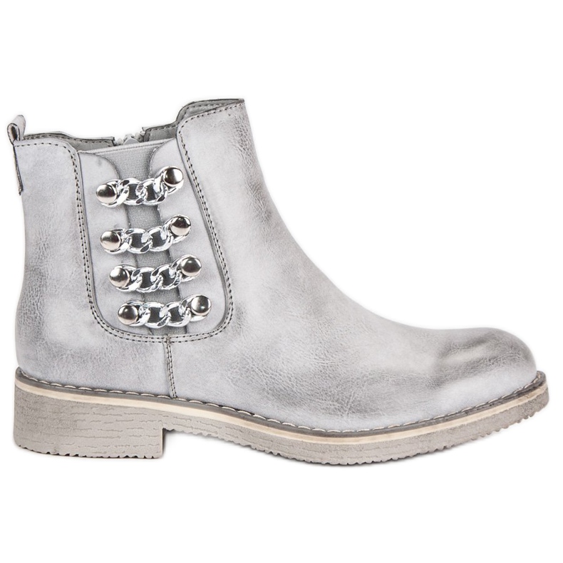 Forever Folie Sive gležnjače s ravnom potpeticom siva