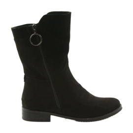 M.Daszyński Crne čizme od antilopa SA130 crna