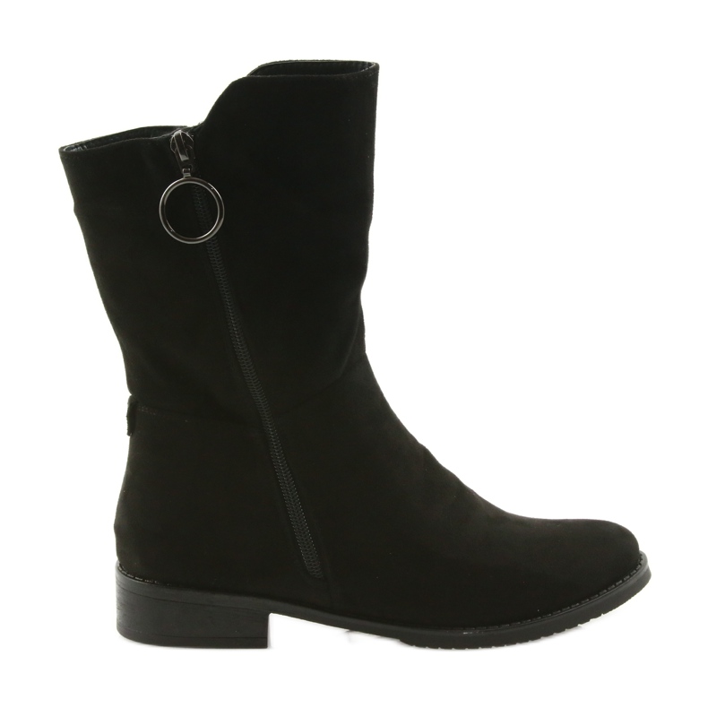 M.Daszyński Crne čizme od antilopa SA130 crno