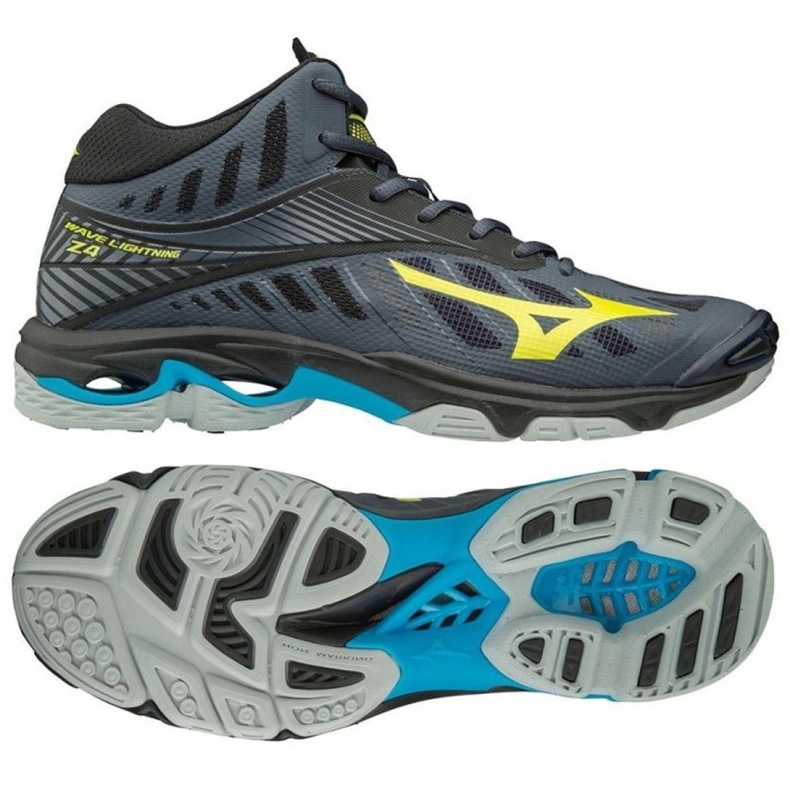 Odbojkaške cipele Mizuno Wave Lighting Z4 Mid M V1GA180547 crno siva