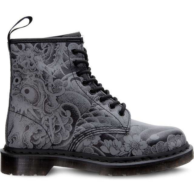 Dr. Martens 1460 Ot Black Gunmetal Ot Tattoo Backhand crno siva