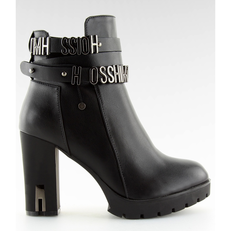 Crne čizme na visoku petu Z122 crne crno