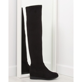 Crne čizme na klin 168-108 crne crna