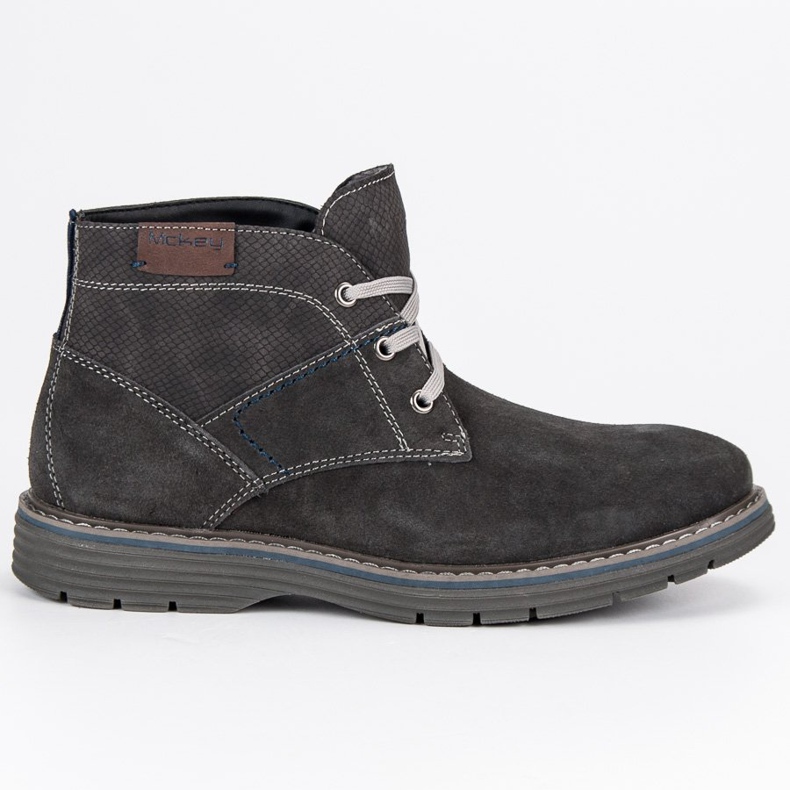 McKey Vezane muške čizme siva
