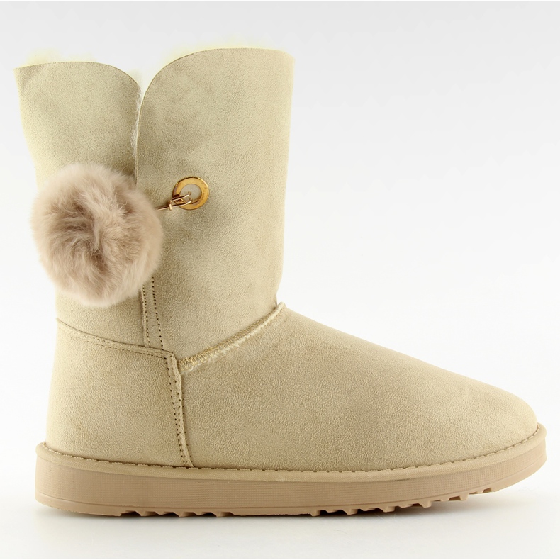 Emusy s pompom bež SP04P bež