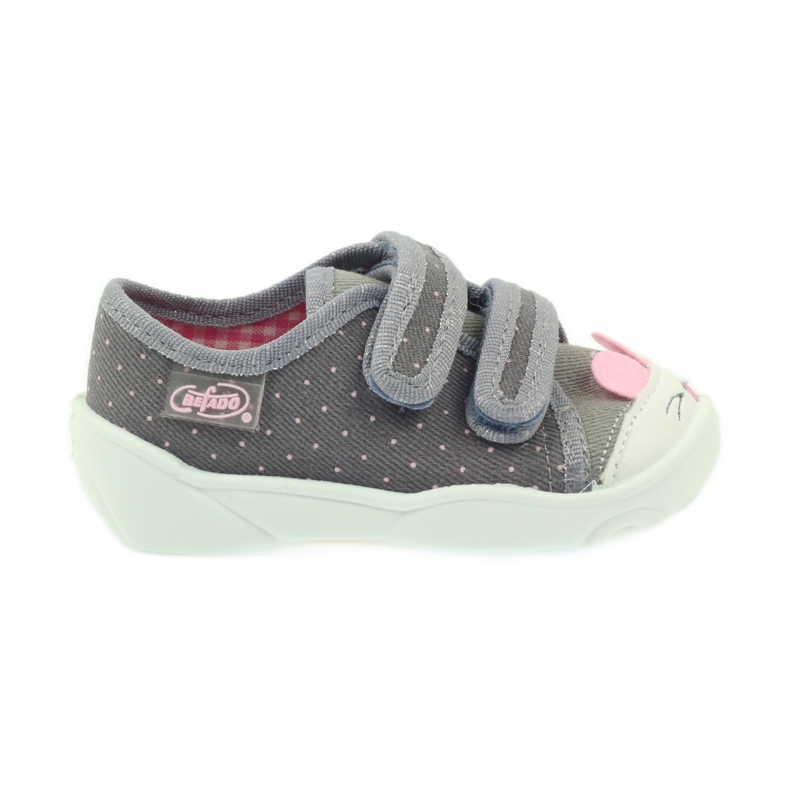 Befado dječje cipele papuče tenisice 907P101 siva ružičasta