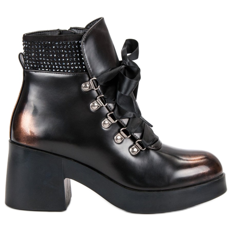 Super Me Modne čizme s visokim potpeticama smeđa